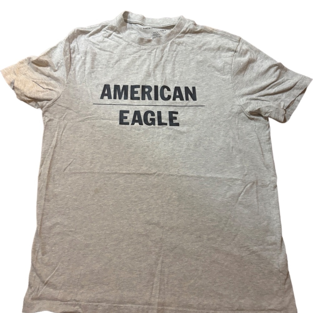 American Eagle Outfitters Light Gray Logo Tee